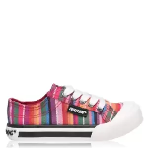 Rocket Dog Jazzin Junior Girls Canvas Trainers - Multi