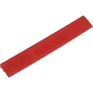 image of Sealey Anti Slip Polypropylene Male Edging Tile Red 400mm 60mm Pack of 6