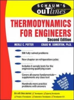 Image of Schaums Outline of Thermodynamics for Engineers by Merle Potter Paperback