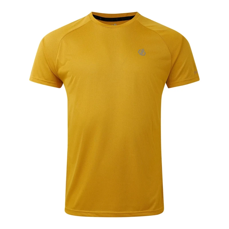 Image of Dare 2b Dare 2b Men 'Accelerate' Fitness T-Shirt in Gold Size: X-Small Gold XS Male 5063516172598