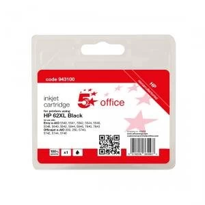 Image of 5 Star Office Supplies Inkjet Cartridge Page Life Black 600pp HP