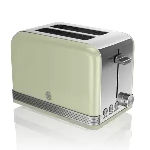 Image of Swan ST19010GN 2 Slice Retro Toaster