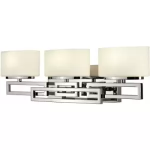 Image of Loops - 3 Bulb Wall Light 1920's Style Opaque Shades Polished Chrome LED G9 3.5W