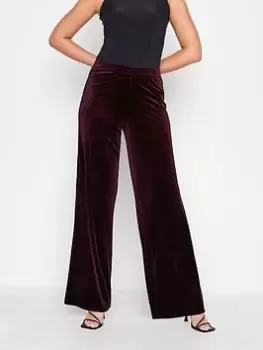 Image of Long Tall Sally Purple Velour Wide Leg 34", Purple, Size 10, Length 34, Women