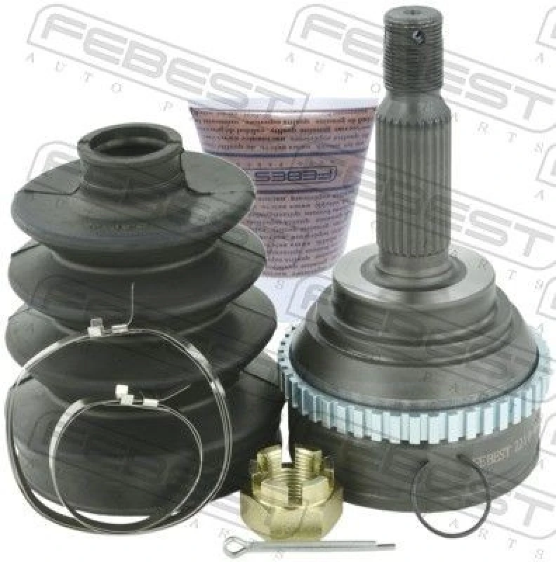 Image of FEBEST 2210-MAGA47 CV Joint Front Axle, with ABS sensor ring Joint Kit,drive shaft (5)