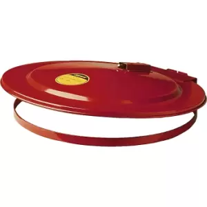 Image of Drum Cover with Fusible Link for 55-gallon drum, self-close, steel, Red