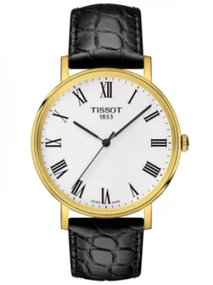 Tissot Mens T-Classic Everytime Medium Gold Plated White Dial...