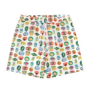 image of Nicce Sticker Shorts - White