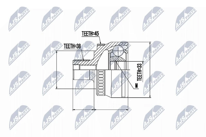 Image of NTY CV joint kit NTY NPZ-AU-046