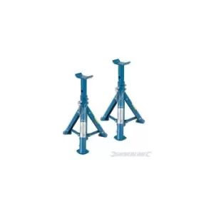 image of 2 TON 2T TONNE FOLDING AXLE STAND STANDS LIFETIME WARRANTY 676260 - Silverline