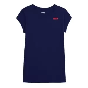 image of Levis Girl's Short Sleeve Batwing T Shirt - Blue