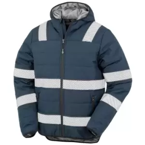 Image of Result Genuine Recycled Unisex Adult Ripstop Safety Jacket (3XL) (Navy)