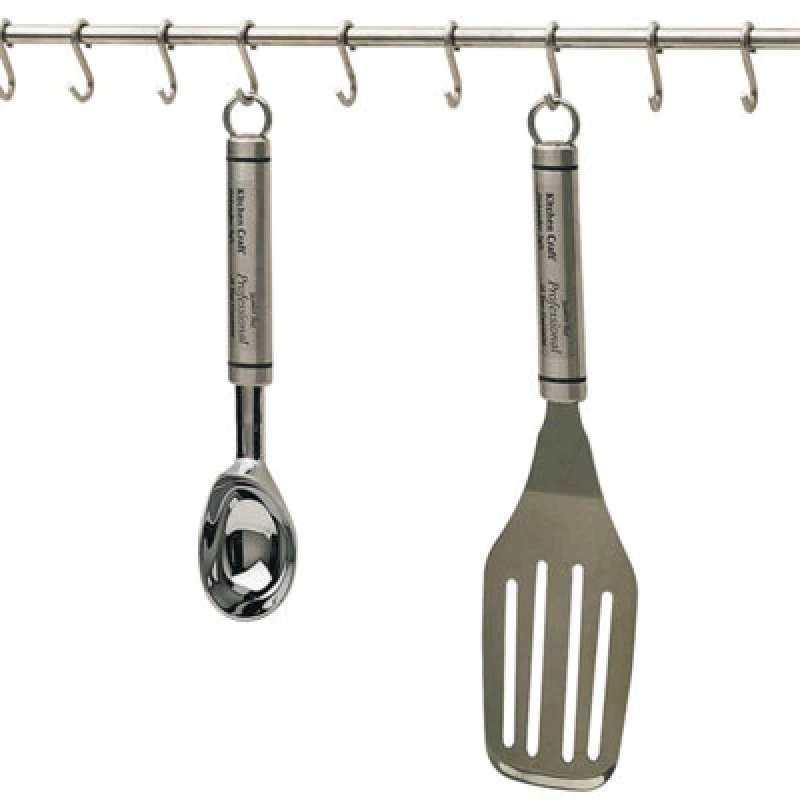 Image of Kitchencraft Stainless Steel Utensil Hanging Rack Silver