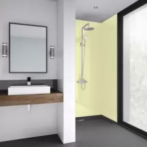 Image of Mermaid Acrylic Matt Shower Wall Panel Soft 2440mm x 1200mm x 4mm in Yellow
