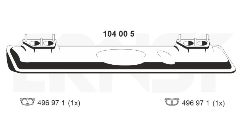 Image of Rear silencer ERNST 104005