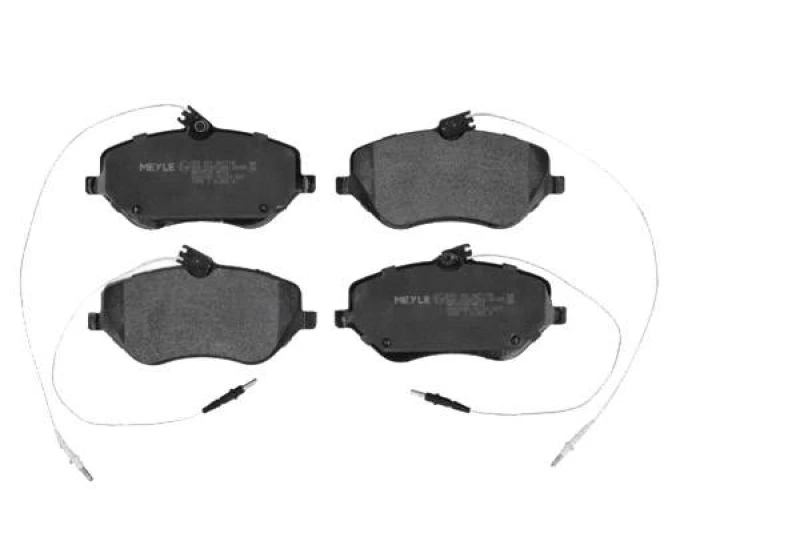 Image of MEYLE 025 241 3317/W Brake pad set Front Axle, incl. wear warning contact, Original Quality, with anti-squeak plate Brake Pad Set,disc brake (402)