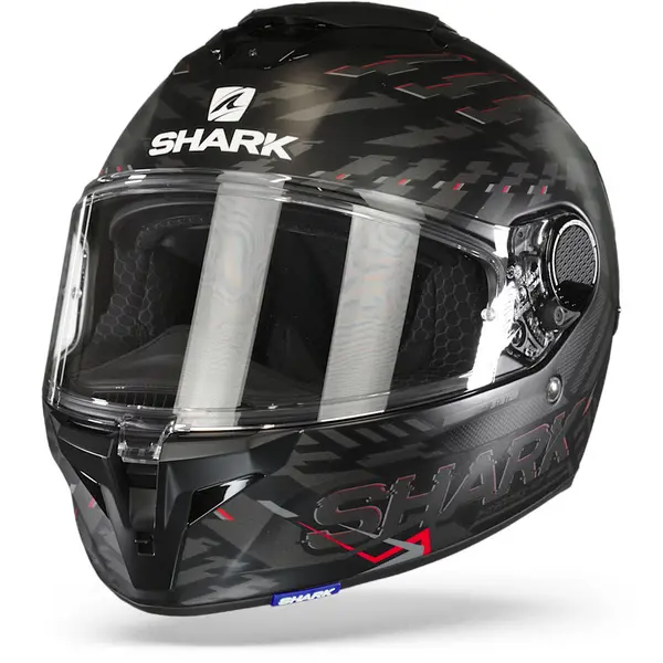 Image of Shark Spartan GT Bcl. Micr. E-Brake Mat Mat Black Red Anthracite KRA Full Face Helmet 2XL