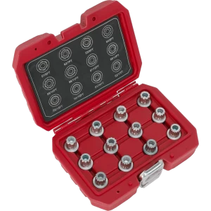 image of Sealey 12 Piece Locking Wheel Nut Key Set for VW