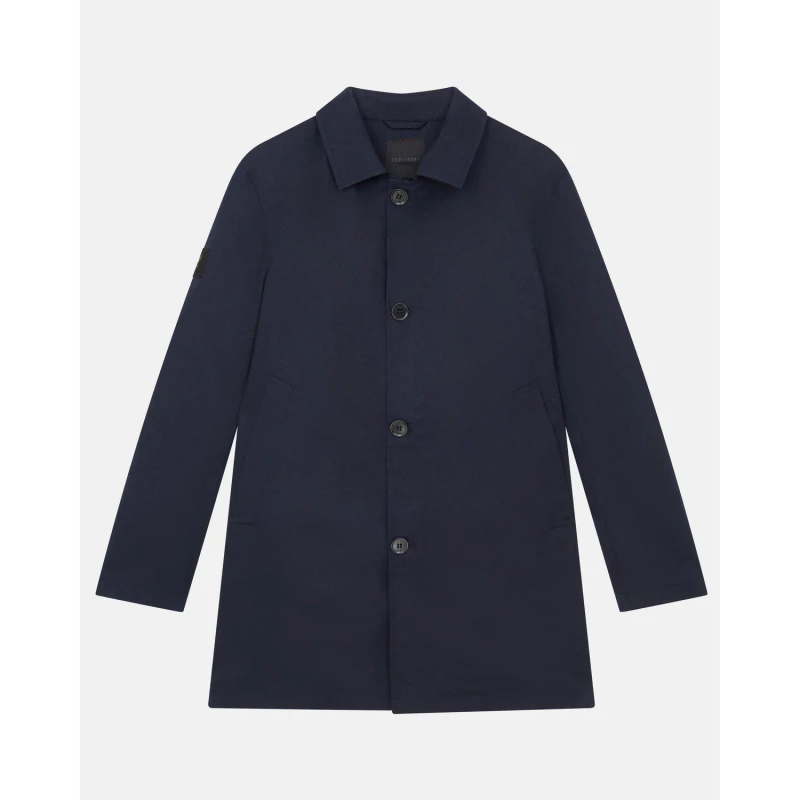 Image of Lyle and Scott Mens Mid-Length Car Coat Long Sleeve Overcoat Dark Navy male S