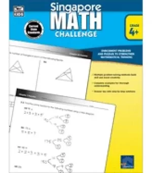 Image of singapore math challenge workbook for 4th 5th 6th grade math paperback ages