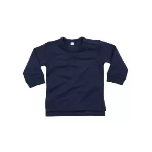 Image of Babybugz Baby Unisex Cotton Rich Sweatshirt (6-12 Months) (Nautical Navy)