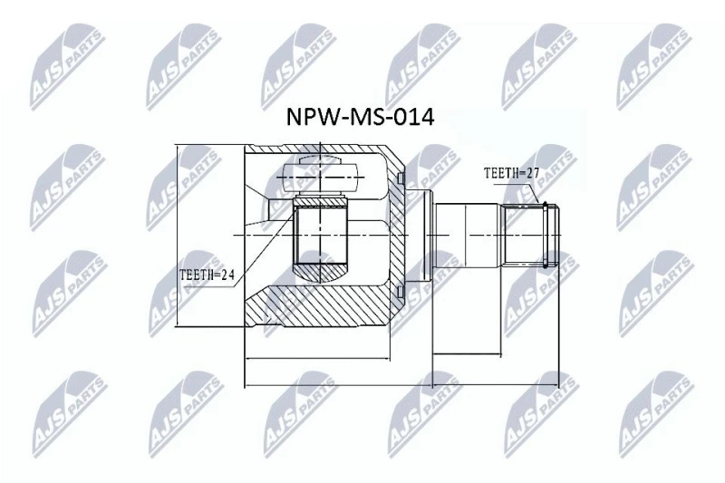 Image of NTY CV joint kit NTY NPW-MS-014