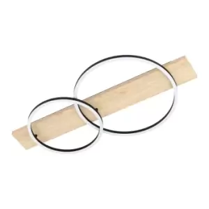 Image of Wall Flush Ceiling Light Black Brown Shade White Plastic LED 1x12W 1x12W