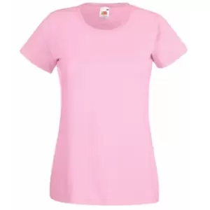 Image of Fruit Of The Loom Ladies/Womens Lady-Fit Valueweight Short Sleeve T-Shirt (Pack Of 5) (2XL) (Light Pink)