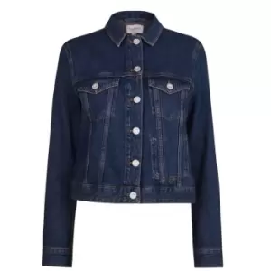 Image of French Connection Macee Micro Western Denim Jacket - Blue