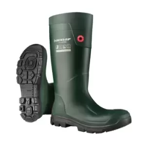 Image of FieldPro Plain PU Wellingtons Green Size 35
