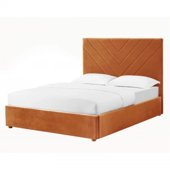 Image of Islington Double Bed - Burnt Orange