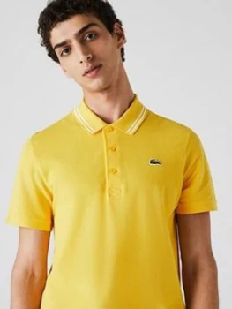 image of Lacoste Lacoste Sport Tipped Polo Shirt, Yellow Size M Men