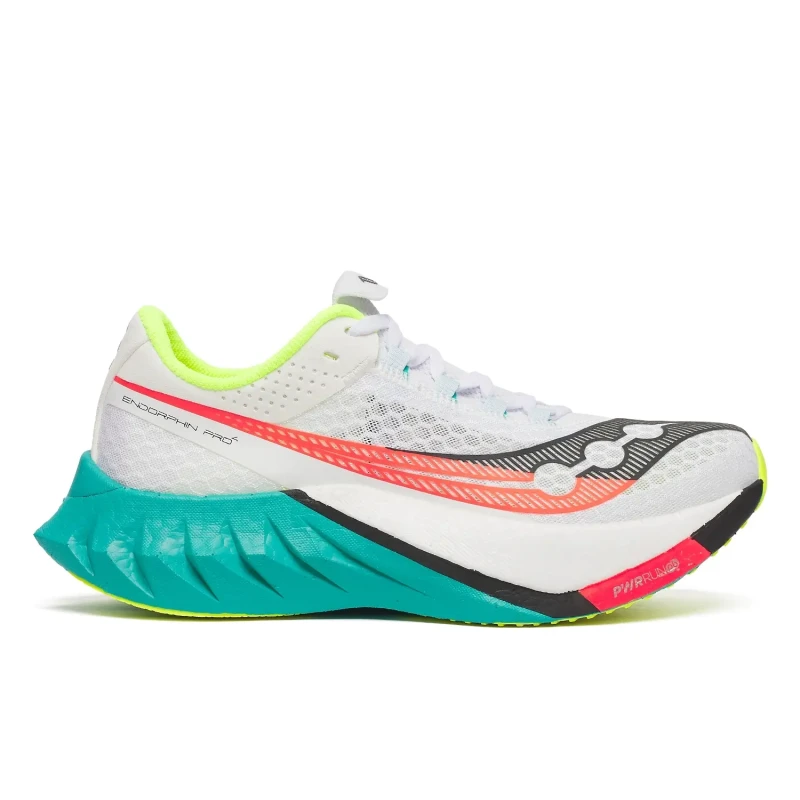 Image of Saucony Endorphin Pro 4 White Blue AW25 Womens Shoes, Size 42 - EUR