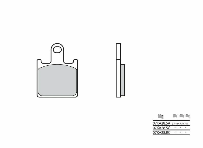 Image of Brembo S.p.A. Street Sintered Metal Brake pads - 07KA28SA