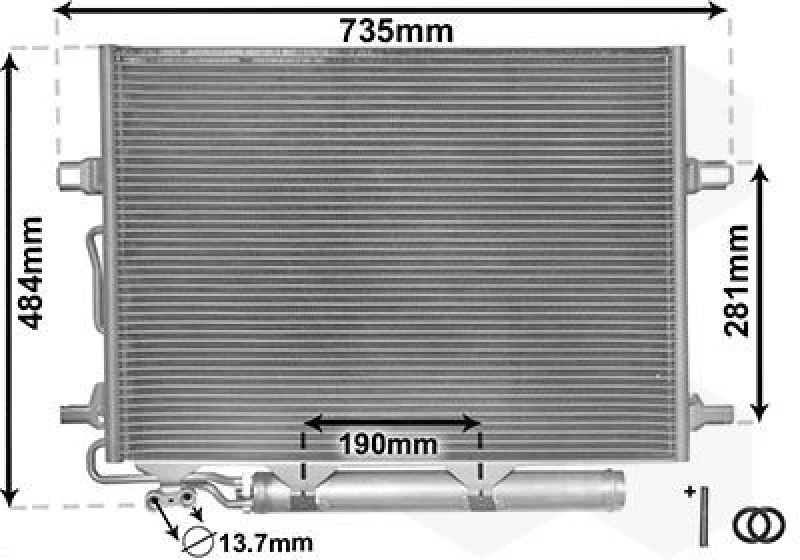 Image of VAN WEZEL Air conditioning condenser VAN WEZEL 30005307