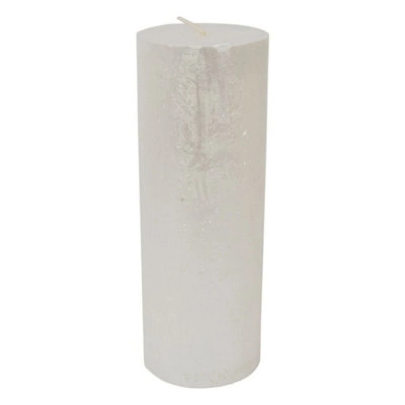 Image of Buttercup Farm Libra Rustica Pillar Candle - Paraffin - L7 X W7 X H19cm - Pearl/white