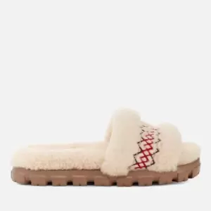 image of UGG Womens Cozetta Braid Sheepskin Slippers - Natural - UK 4