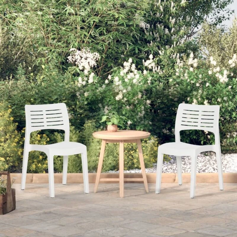 Image of VIDAXL Garden Chairs 2 pcs White Polypropylene Vidaxl 8720286908044