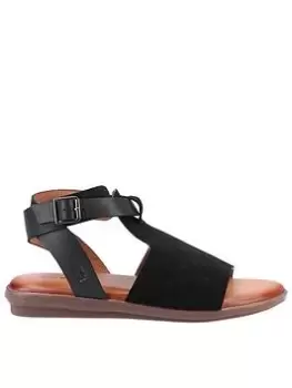 image of Hush Puppies Kristie Flat Sandal, Black, Size 4, Women