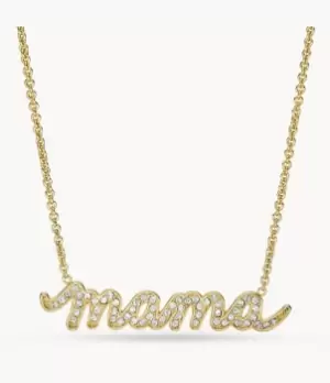 Image of Fossil Women Gold-Tone Brass Chain Necklace
