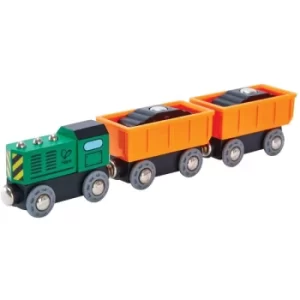 Image of Hape Wooden Railway Passenger Steam Train Playset