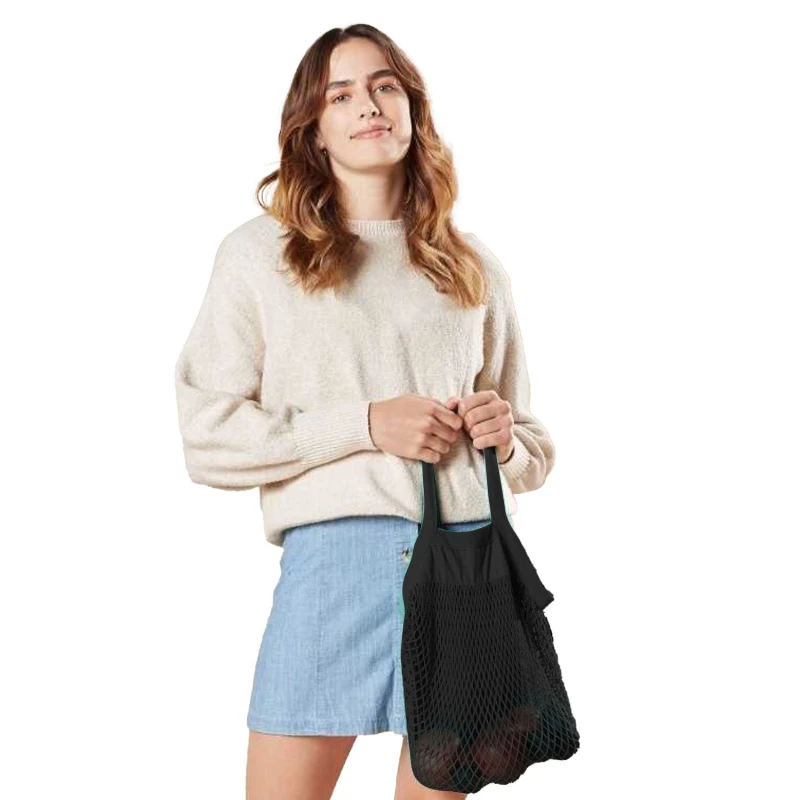 Image of Westford Mill Womens Mesh Carry Bag in Black Female One Size