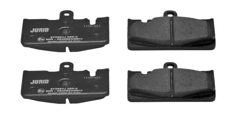 Image of JURID 573954J Brake pad set prepared for wear warning indicator, without accessories Brake Pad Set,disc brake (402)