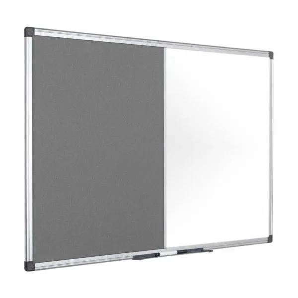 image of Maya Combination Boad Gey Felt/Magnetic Whiteboad Aluminium Fame 900x6 - Bi-office