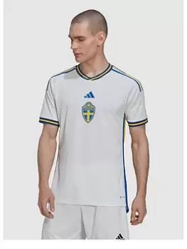 Image of adidas Sweden Mens Away 22/23 Replica Shirt, White Size M Men