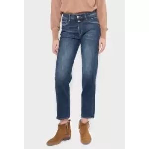 Image of Straight Mom Jeans with High Waist