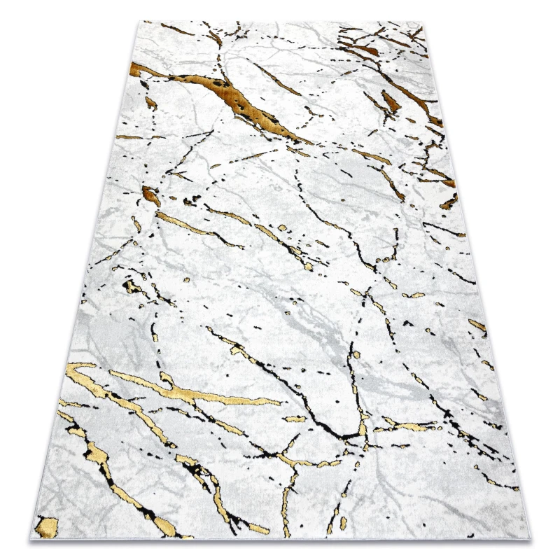 Image of RugsX Carpet Allure 1963 Marble - Structural, Stylish, Glamour White / Gold 200X290 Cm