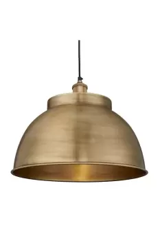 Image of Brooklyn Dome Pendant, 17 Inch, Brass, Brass Holder