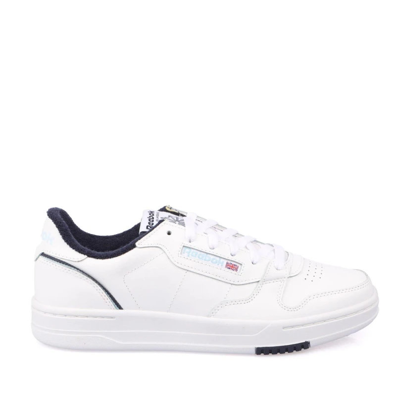 Image of Reebok Phase Court Trainers White Navy male UK 4
