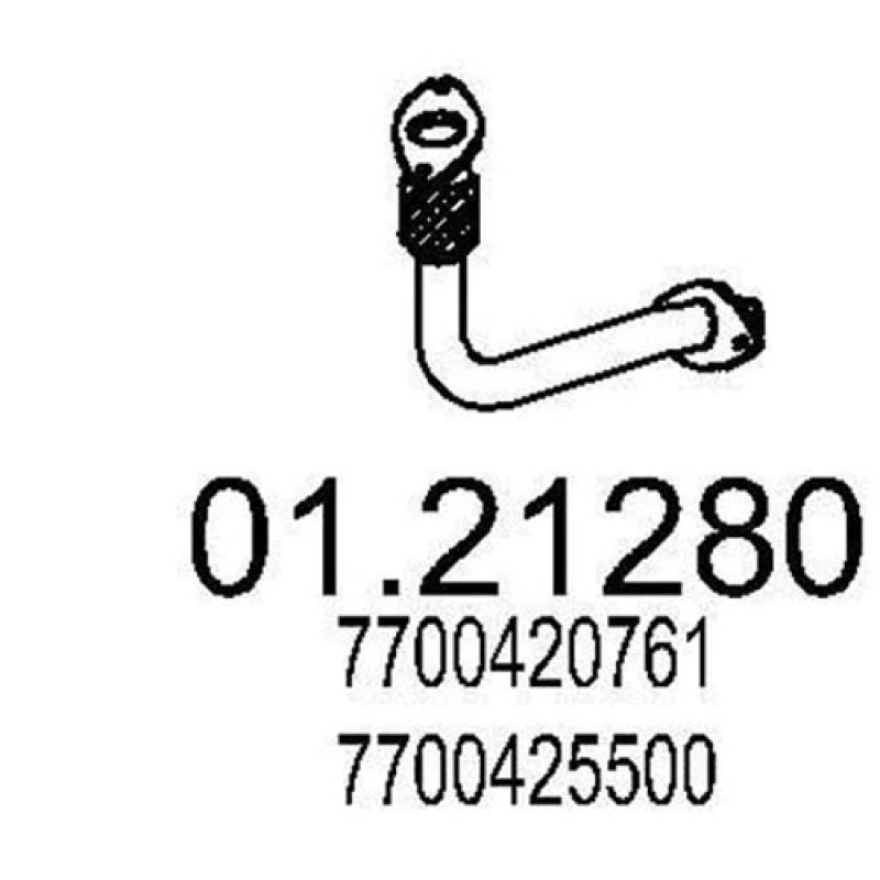 Image of MTS 01.21280 Exhaust Pipe Front, Length: 450mm Exhaust Pipe (17)